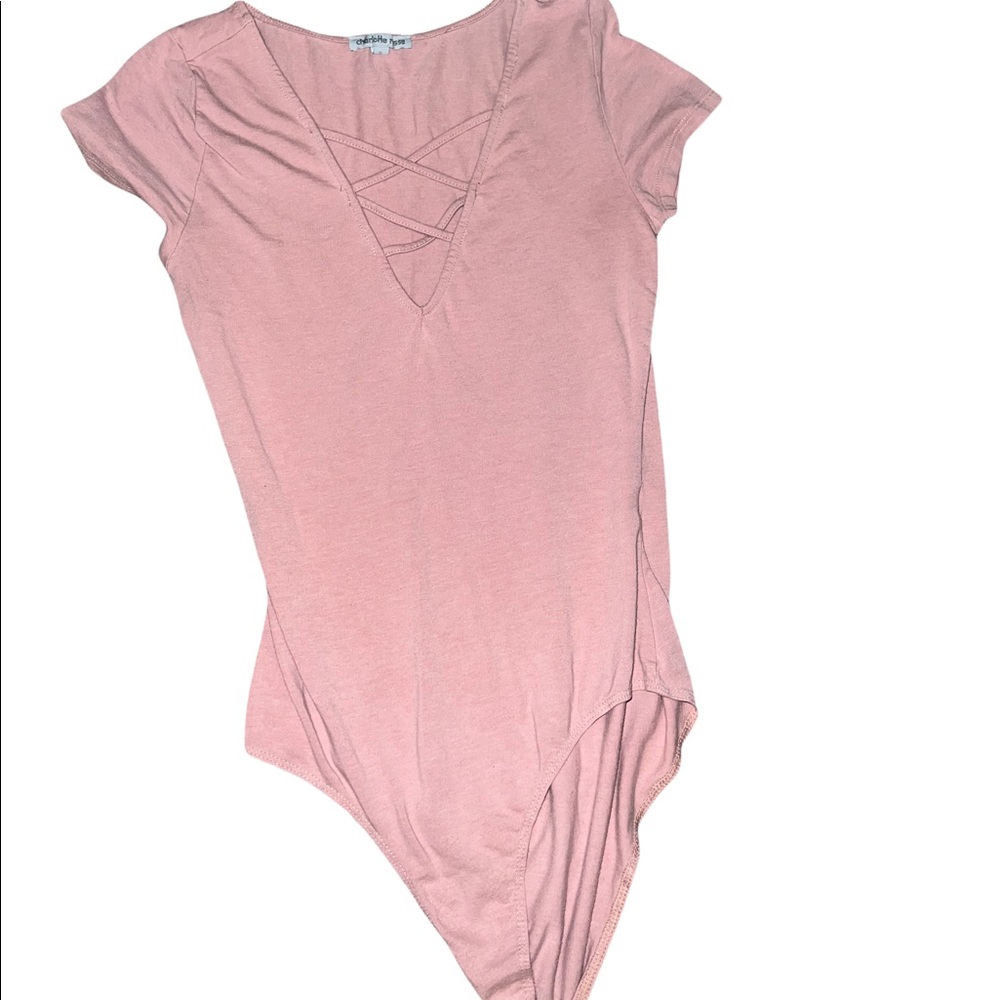 blush x-sleeved bodysuit, size S